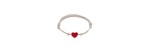 Bracciale cordino Cuore smaltato rosso [82150072]