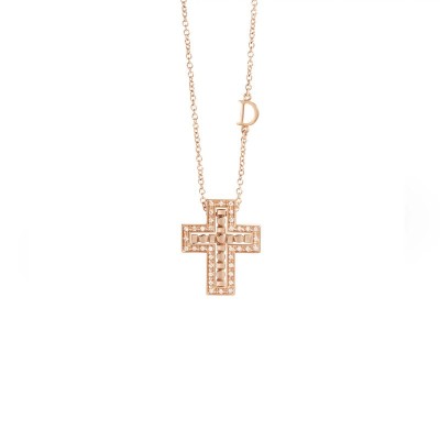 Collier Croce Belle Époque oro rosa e diamanti [a95f7538]