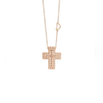 Collier Croce Belle Époque oro rosa e diamanti [a95f7538]