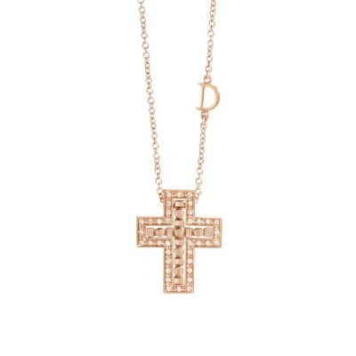 Collier Croce Belle Époque oro rosa e diamanti [70793635]