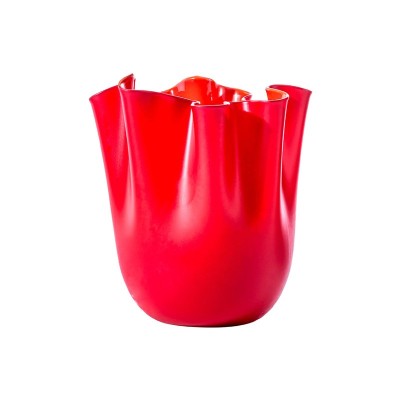 Vaso Fazzoletto Opalino Rosso H. 24 cm [f2cca161]