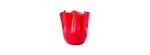 Vaso Fazzoletto Opalino Rosso H. 24 cm [f2cca161]