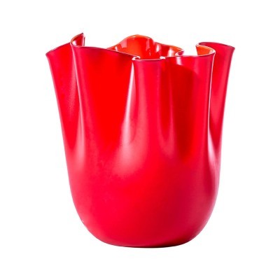 Vaso Fazzoletto Opalino Rosso H. 24 cm [f2cca161]