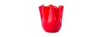 Vaso Fazzoletto Opalino Rosso H. 24 cm [57859548]