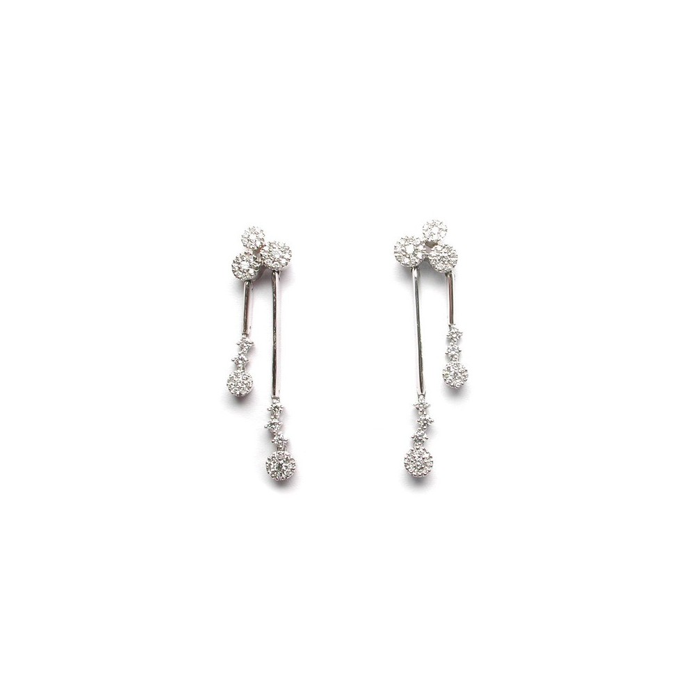 Orecchini Cristal oro bianco con diamanti [3dfd9dd6]