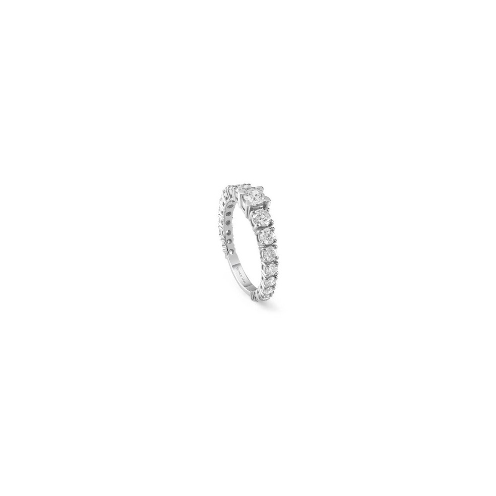 Veretta semintera Battito oro bianco e diamanti [b18ec579]
