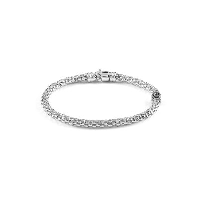 Bracciale Funky argento rodiato con diamante [f3b8a2c9]