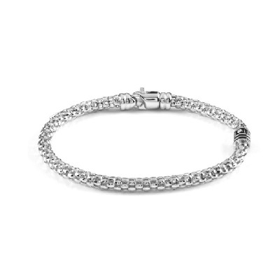 Bracciale Funky argento rodiato con diamante [2a9ee1c4]