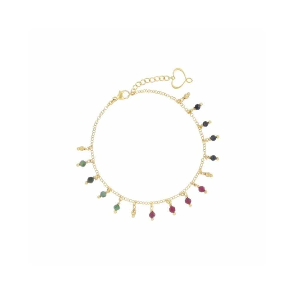 Bracciale Frange Smeraldo Rubino e Zaffiro [37327242]