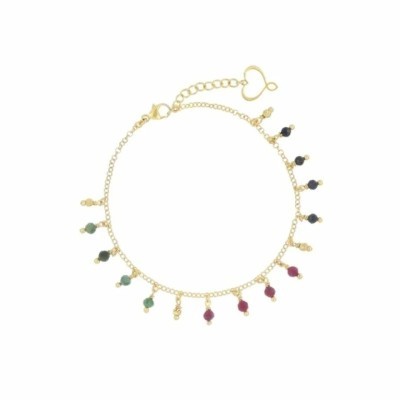 Bracciale Frange Smeraldo Rubino e Zaffiro [37327242]