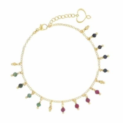 Bracciale Frange Smeraldo Rubino e Zaffiro [ee14314f]