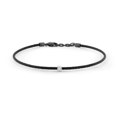 Bracciale Bagliori acciaio oro e diamanti [9498031b]