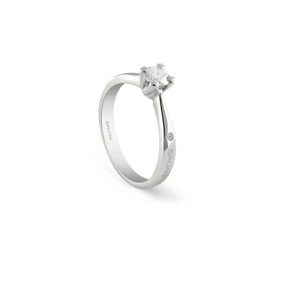 Anello Virginia oro bianco con diamante [425e68f3]