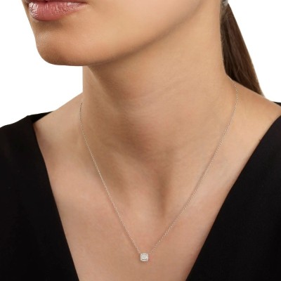 Collana Magia oro bianco con diamanti [f24decbb]