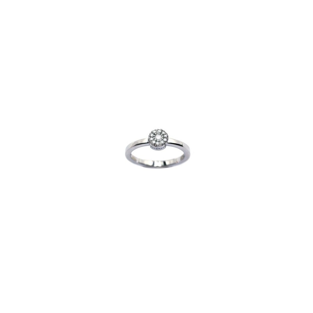 Anello Cristal oro bianco e diamanti [2b3ba34a]