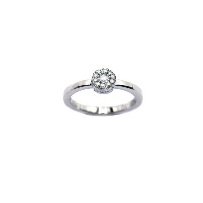 Anello Cristal oro bianco e diamanti [f21de047]