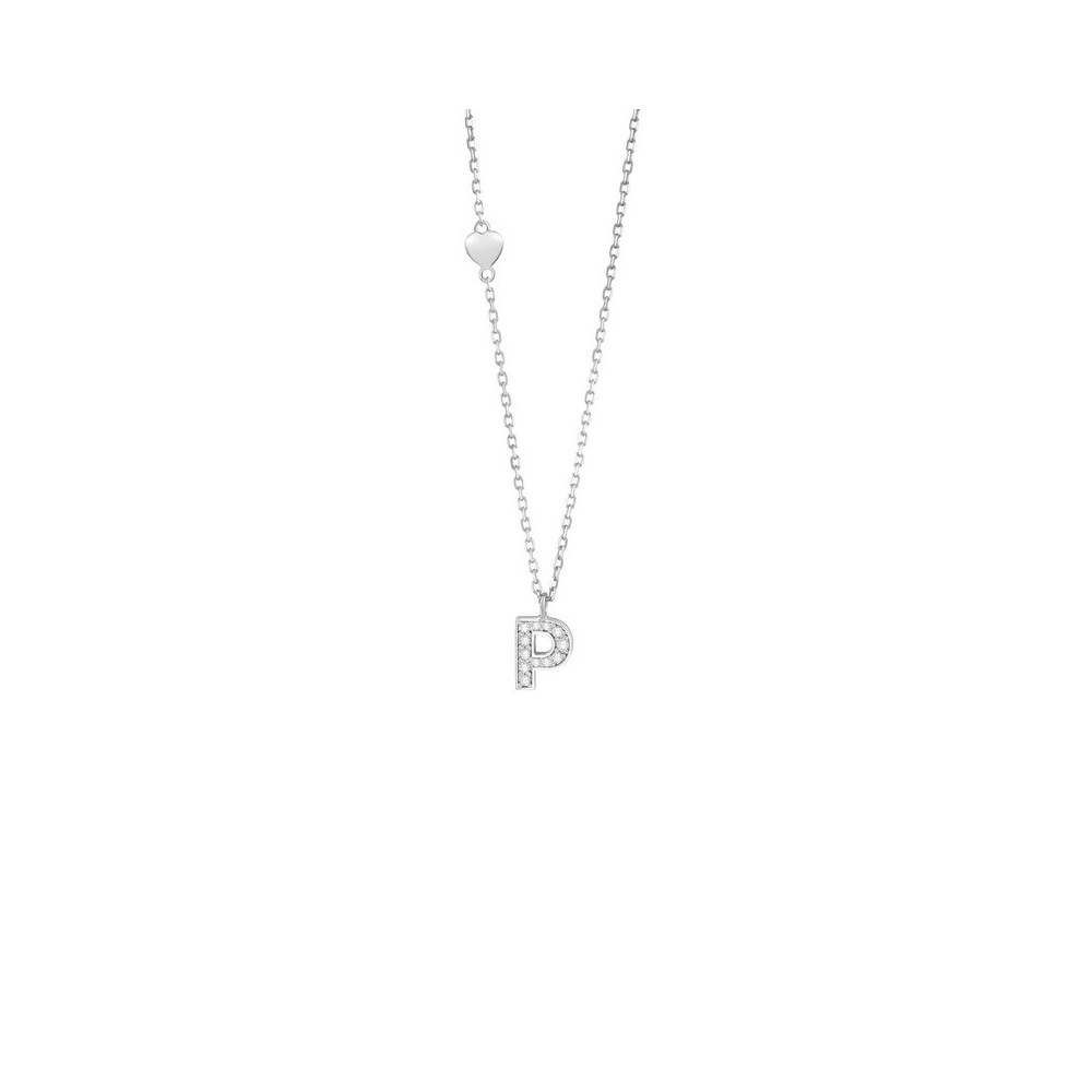 Collierino Be Happy P oro bianco 9kt e diamanti [8da971ee]