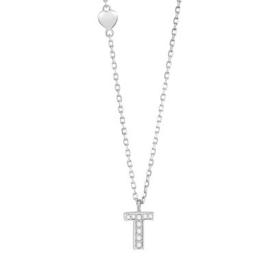 Collierino Be Happy T oro bianco 9kt e diamanti [705995ea]