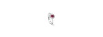 Anello Love oro bianco con diamante e rubino [83d922ca]