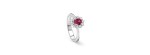 Anello Love oro bianco con diamante e rubino [5aff61c7]