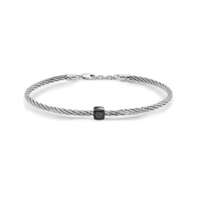 Bracciale Bagliori acciaio oro brunito e diamanti [2c13d9dc]