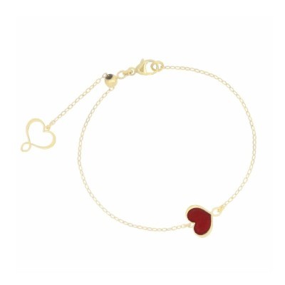 Bracciale Cuore Maman smalto bordeaux [bad039f0]