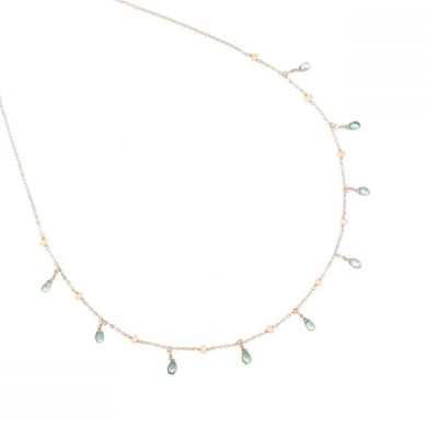 Girocollo 18kt Zaffiri grigi e Perle [3cdd909f]