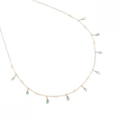 Girocollo 18kt Zaffiri grigi e Perle [3cdd909f]