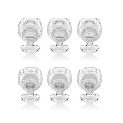 Set 6 calici vino vetro trasparente Multicolor [5af8859d]