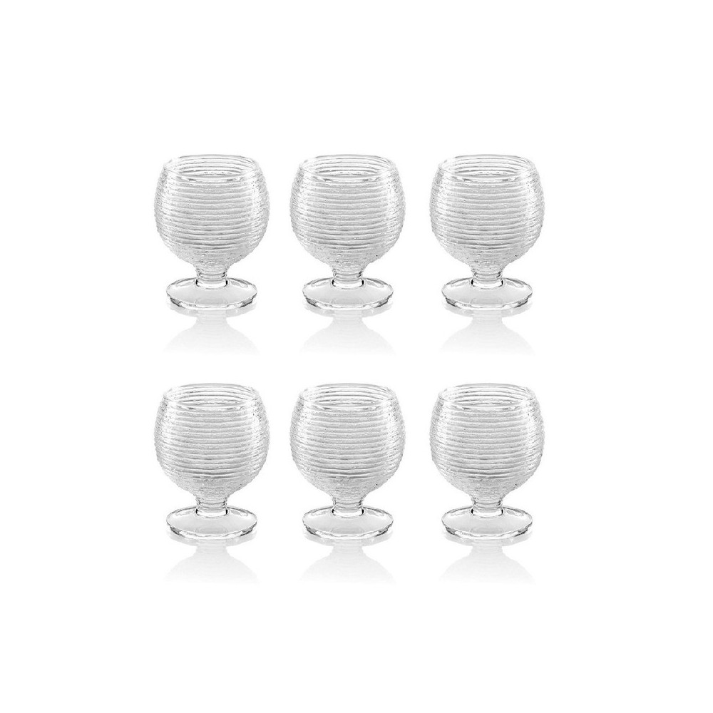 Set 6 calici vino vetro trasparente Multicolor [5af8859d]