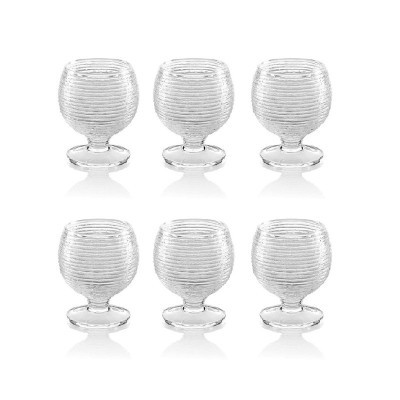 Set 6 calici vino vetro trasparente Multicolor [5af8859d]