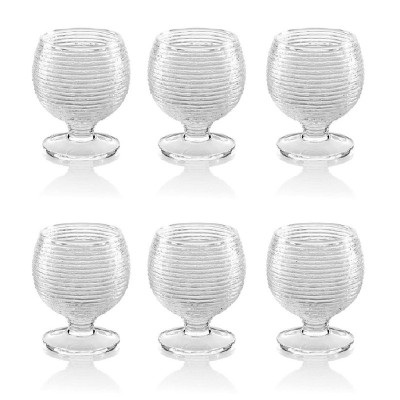 Set 6 calici vino vetro trasparente Multicolor [83dec690]