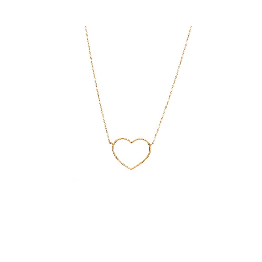 Collana con cuore medio a filo sottile [8477dff0]