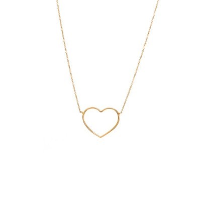 Collana con cuore medio a filo sottile [8477dff0]