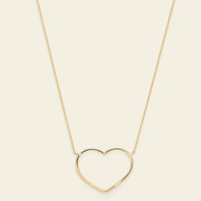 Collana con cuore medio a filo sottile [ea4c5df9]