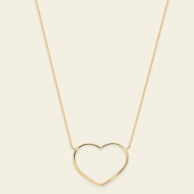 Collana con cuore medio a filo sottile [ea4c5df9]