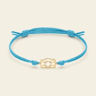 Bracciale cordino con macchina fotografica 18kt [08cf57a7]