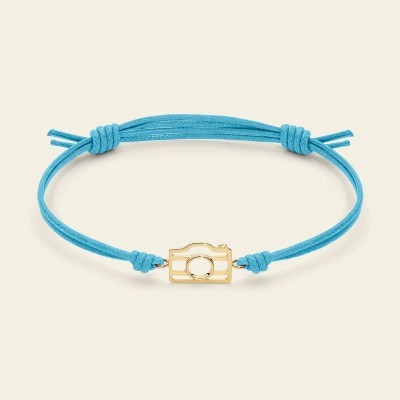 Bracciale cordino con macchina fotografica 18kt [08cf57a7]