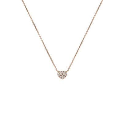 Collana Cuore Pavè diamanti oro 18kt [79fa0220]