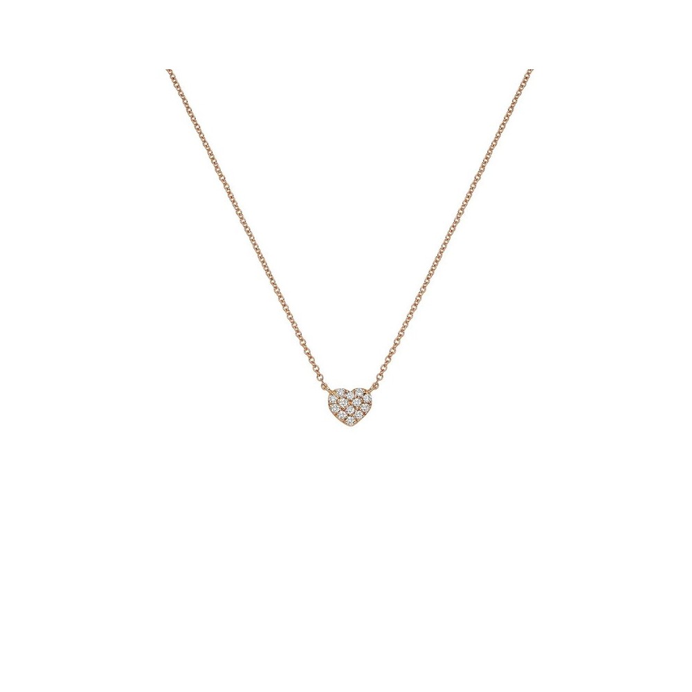 Collana Cuore Pavè diamanti oro 18kt [79fa0220]