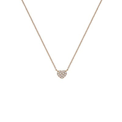 Collana Cuore Pavè diamanti oro 18kt [79fa0220]