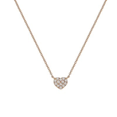 Collana Cuore Pavè diamanti oro 18kt [a0dc412d]