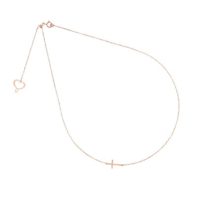 Girocollo Croce passante oro 18kt [21d08d83]