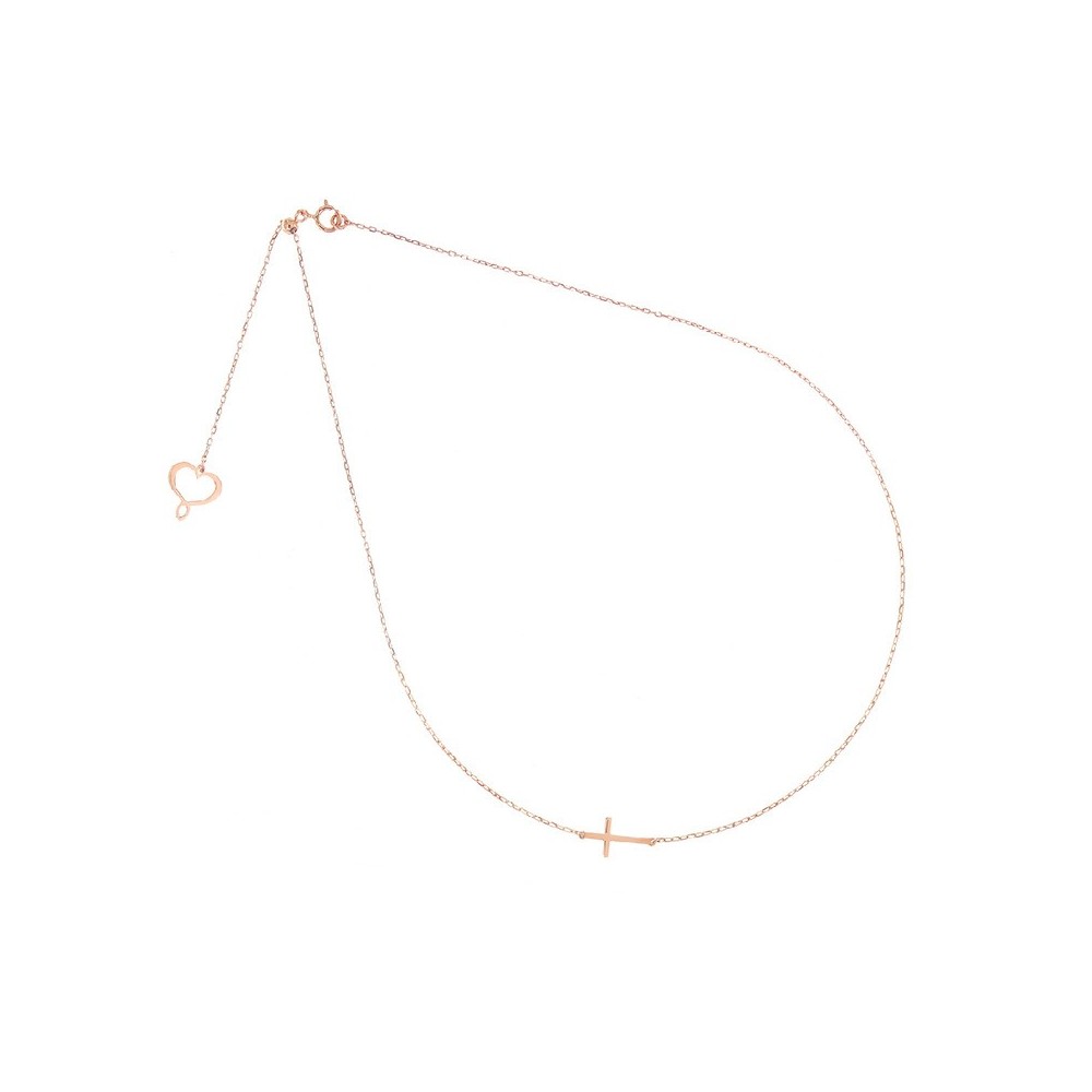 Girocollo Croce passante oro 18kt [21d08d83]