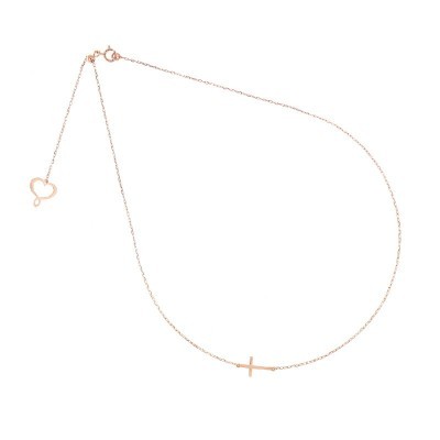Girocollo Croce passante oro 18kt [21d08d83]