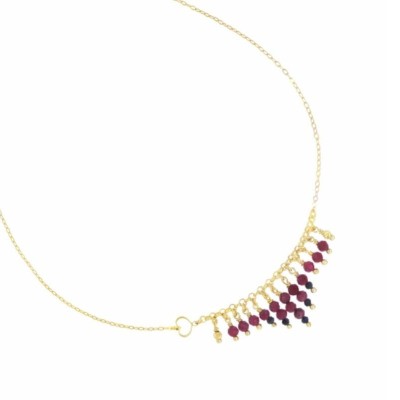 Girocollo Frange Rubino e Zaffiro Maman Et Sophie [d3b5c022]