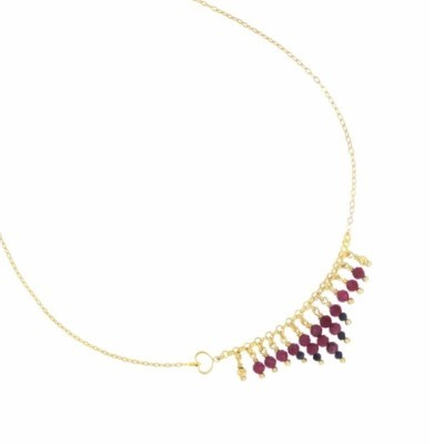 Girocollo Frange Rubino e Zaffiro Maman Et Sophie [0a93832f]