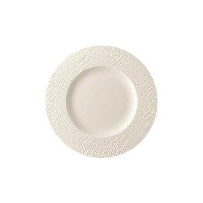 Piatto piano con falda Kumi White 23 cm [3163b377]