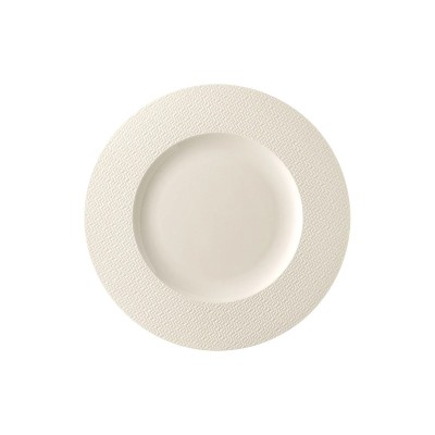 Piatto piano con falda Kumi White 23 cm [e845f07a]