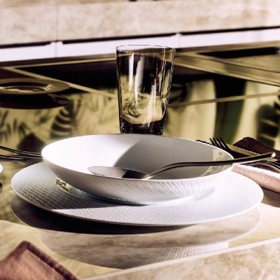 Piatto fondo con falda Kumi White 21 cm [562e3918]